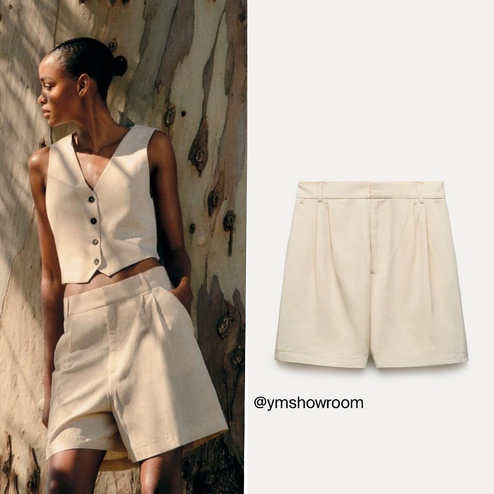 ZARA Pleated shorts